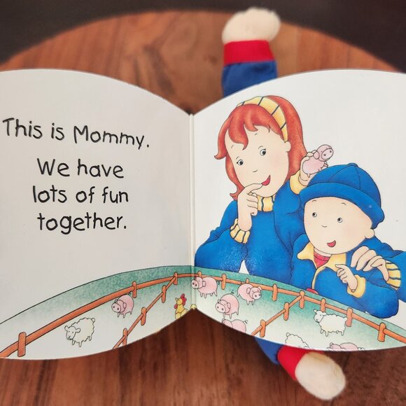 Vintage, 8 inch, Caillou, Doll With Small Backpack Book Attached, Rare, Baby Toy - Picture 9 of 12